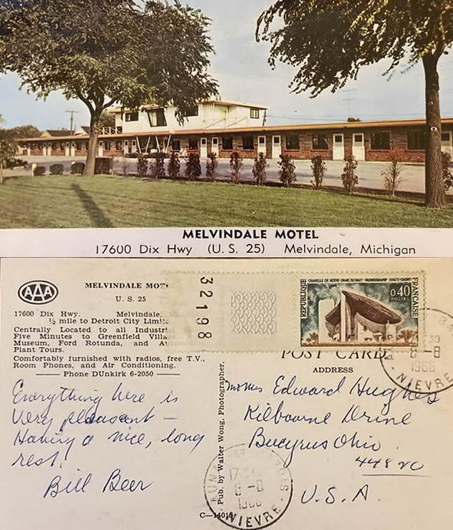 Melvindale Motel - Old Postcard (newer photo)